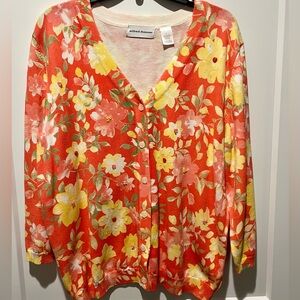 Alfred Dunner beaded Ella moss cardigan